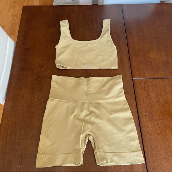 SET ACTIVE Pants - SET Active Sculptflex Set in Cider (Golden Yellow) Size Small
